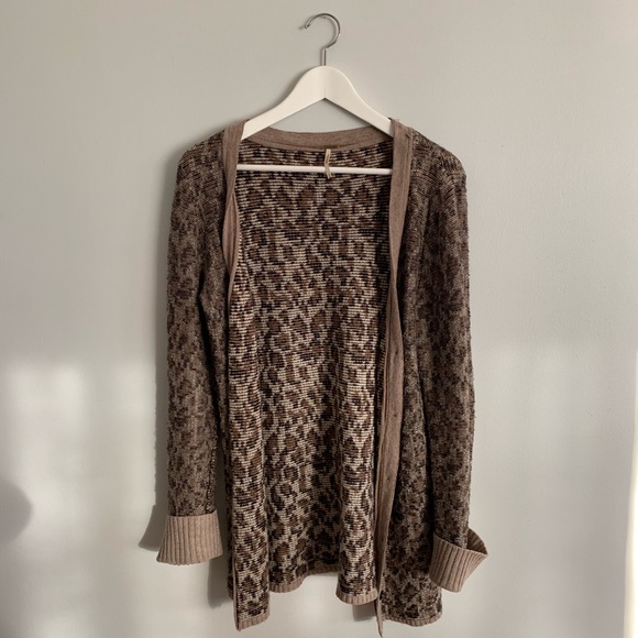 Free People Sweaters - Free people leopard print cardigan